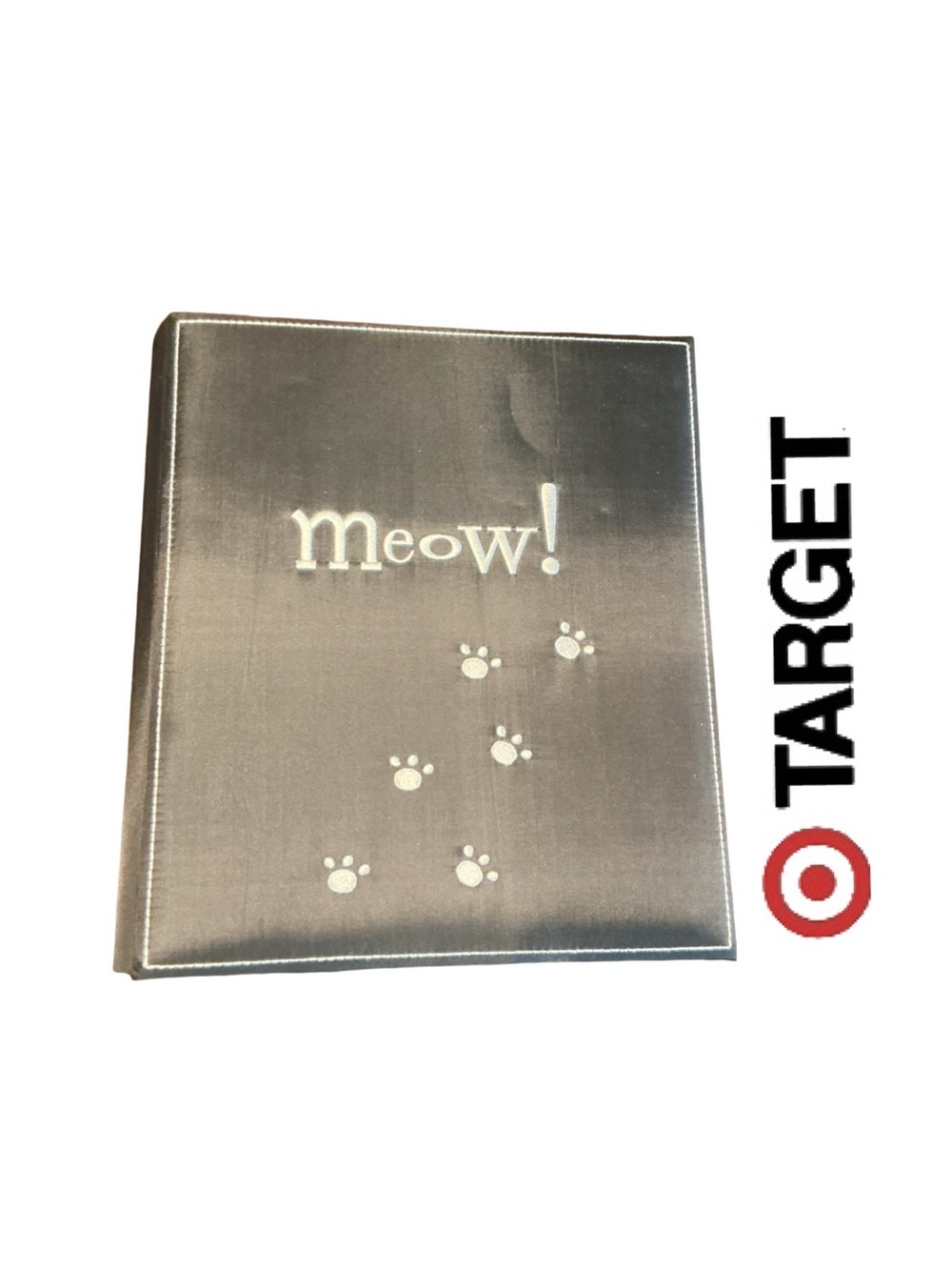 Meow! Black Cat Album with Paw Print Design - NWOT